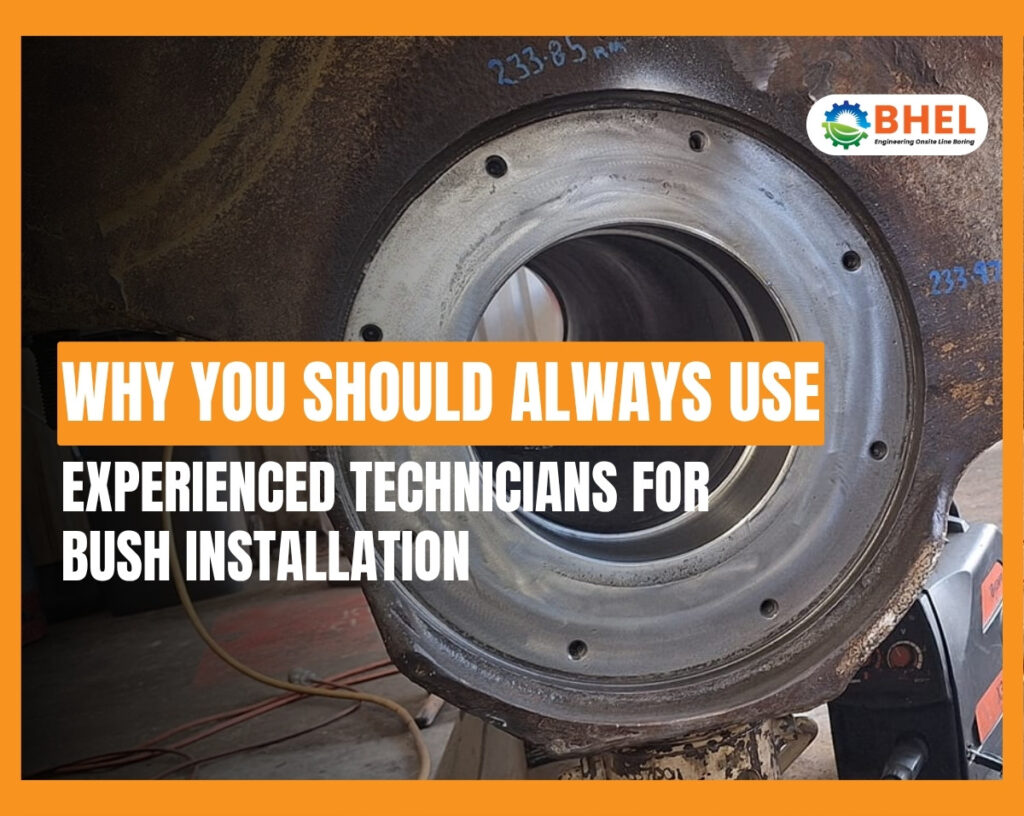 Experienced technicians performing on-site bush installation for heavy machinery in mining, construction, and industrial sites across WA