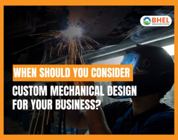 Engineer working on custom mechanical design for industrial machinery